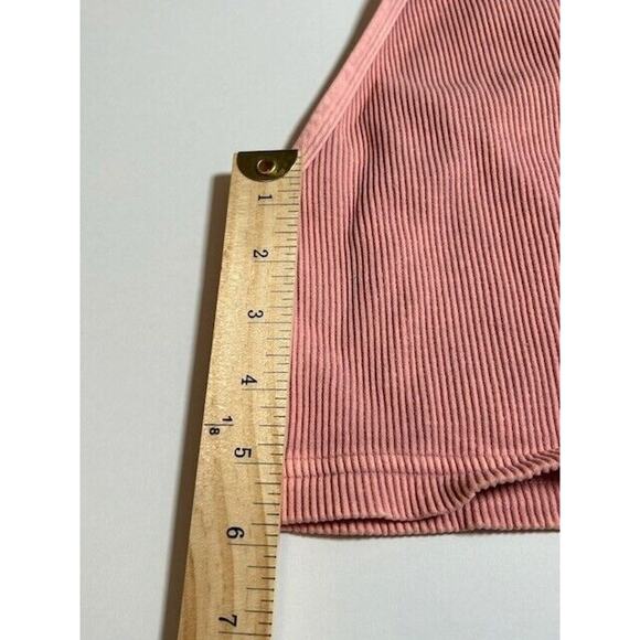 Free People Movement Happiness Runs Tank Top Cropped Ribbed Knit Pink XS/S - Picture 2 of 5